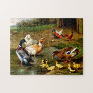 Puzzle Poulets, Canards Et Canards À La Ferme