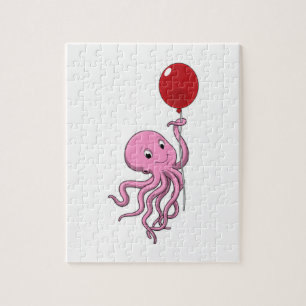 Puzzle poulpe avec ballon