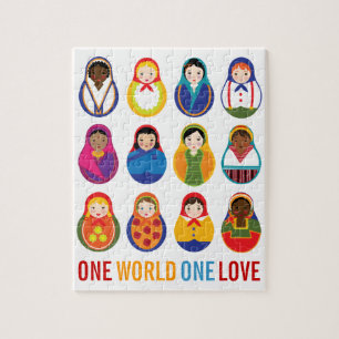 Puzzle Poupées multiculturelles d'emboîtement un amour