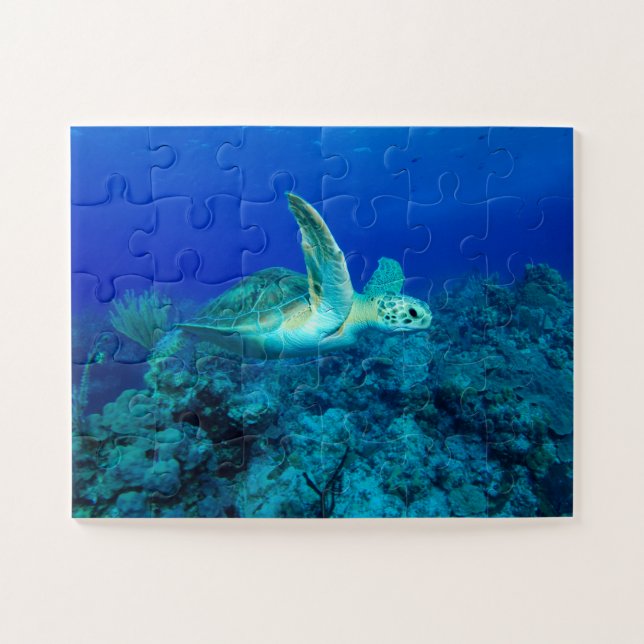 Puzzle pour enfants de tortues marines (Horizontal)