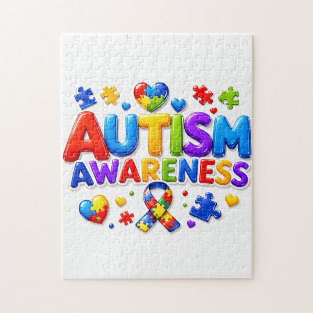Puzzle pour la sensibilisation à l'autisme pour en (Vertical)