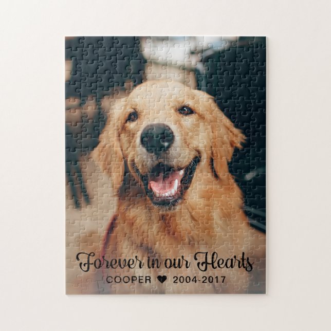 Puzzle Pour toujours dans nos coeurs Pet Memorial Keepsak (Vertical)