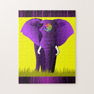 Puzzle pourpre d'éléphant