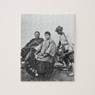 Puzzle Pousse-pousse chinoise, c.1870 (photo de b/w)