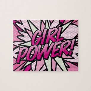 Puzzle POUVOIR DES FILLES Bande dessinée Pop Art Rose