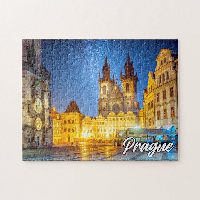 Puzzle Prague, République Tchèque, Après la nuit (Horizontal)