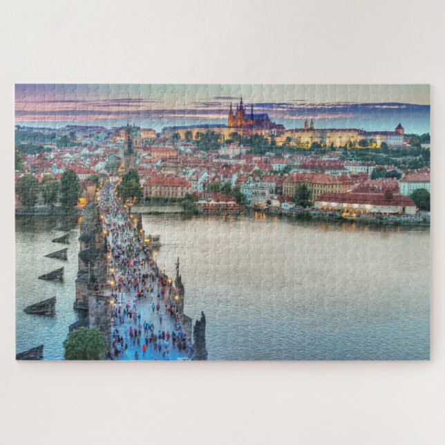 Puzzle Prague République tchèque Charles Bridge Voyage (Horizontal)