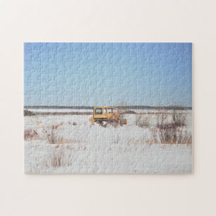 Puzzle Prairies Saskatchewan Canada Vieux tracteur
