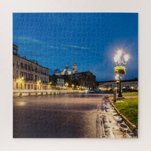 Puzzle Prato della Valle la nuit à Padova, Italie