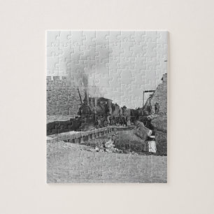 Puzzle Premier train passant par le mur de Pékin, ch