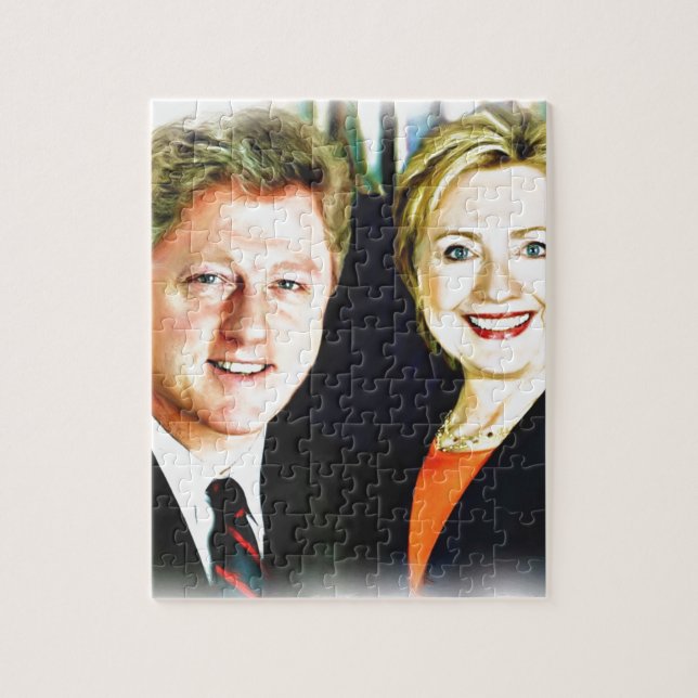 Puzzle Président Bill Clinton et Président Hillary Clinto (Vertical)