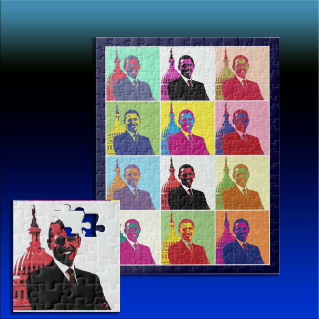 Puzzle Président Obama Pop Art (President Obama Pop Art Jigsaw Puzzle)