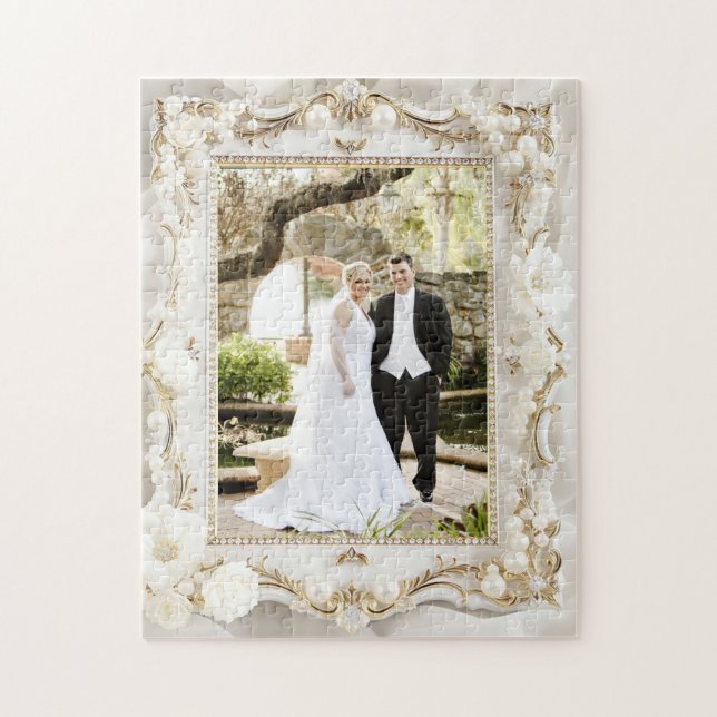 Puzzle Pretty Wedding Personalized Photo (Vertical)