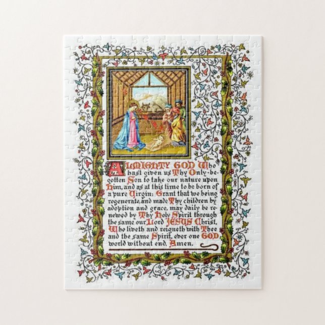 Puzzle Prière chrétienne avec la nativité (Vertical)