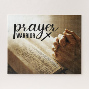 Puzzle PRIÈRE GUERRIER Open Bible Croix chrétienne