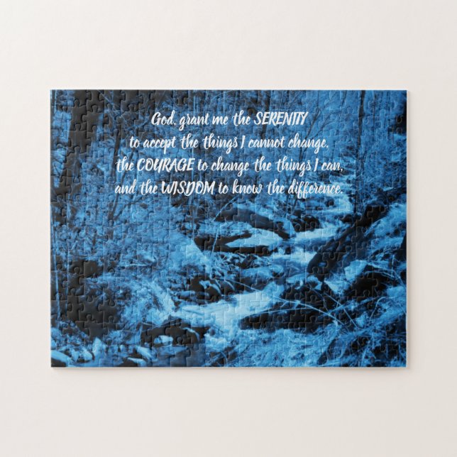Puzzle Prière Sérénité Bleu Flowok Inspiration (Horizontal)