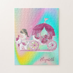 Puzzle Princesse de Cariage Colorée Ombre Abstraite