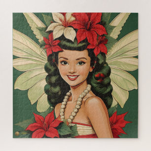 Puzzle Princesse de Noël Tropical Rétro 50s