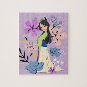 Puzzle Princesse Disney   Mulan dans le jardin