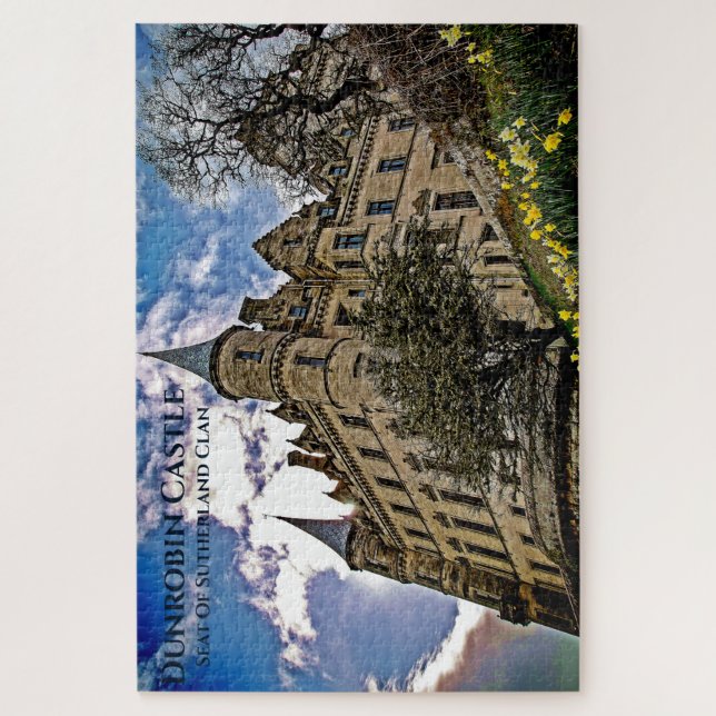 Puzzle Printemps Au Château De Dunrobin, Sutherland Clan (Vertical)