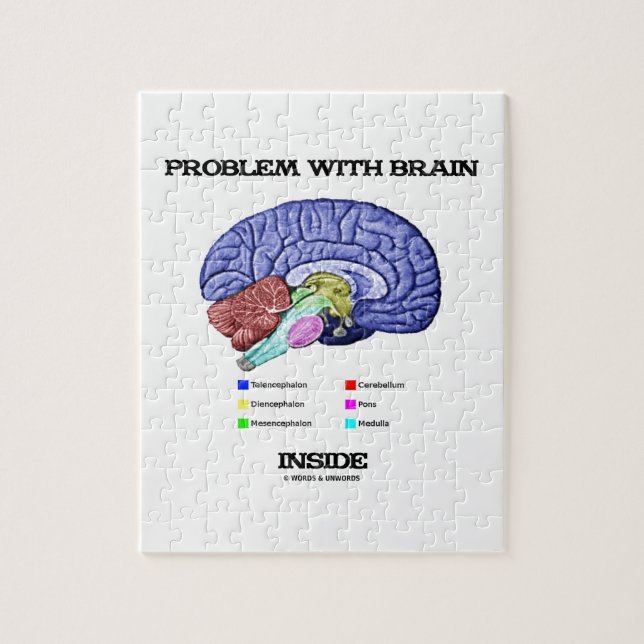 Puzzle Problème avec l'intérieur de cerveau (anatomie de (Vertical)
