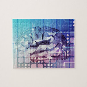 Puzzle Processeur de cerveau d'un concept de mémoire et d