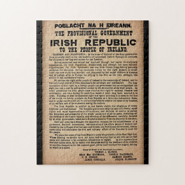 Puzzle Proclamation 1916 de casse-tête de l'Irlande (Vertical)