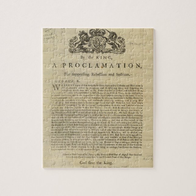 Puzzle Proclamation du Roi pour la répression de la rébel (Vertical)