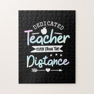 Puzzle Professeur Cadeaux Distance de l'enseignant dédi