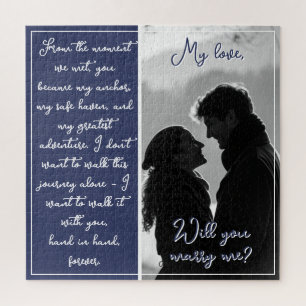 Puzzle Proposition de photo Couple Personnalisé Voulez-Vo