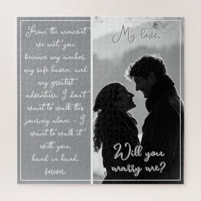 Puzzle Proposition de photo Couple Personnalisé Voulez-Vo (Vertical)