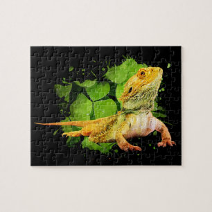 Puzzle Propriétaire du reptile de dragon à tête large Puz