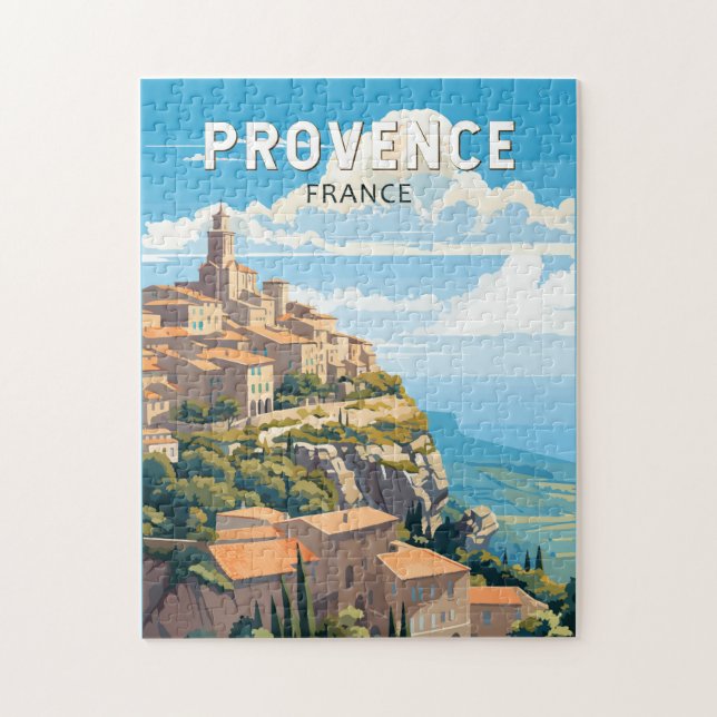 Puzzle Provence France Travel Art Vintage (Vertical)