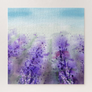 Puzzle Provence Lavande : Vintage aquarelle