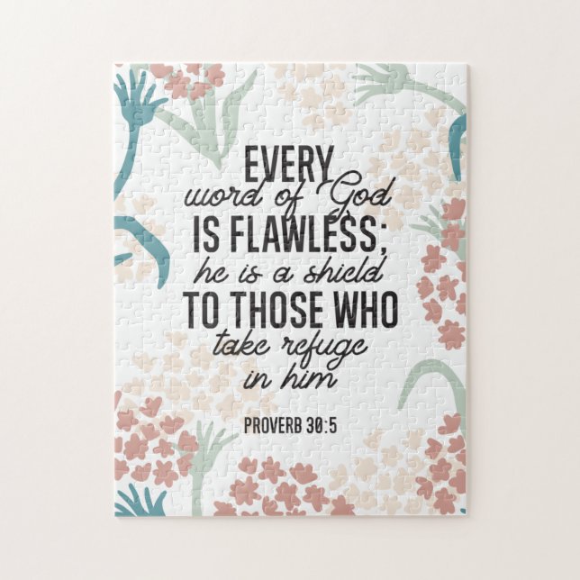 Puzzle Proverbe 30:5 Verset biblique (Vertical)