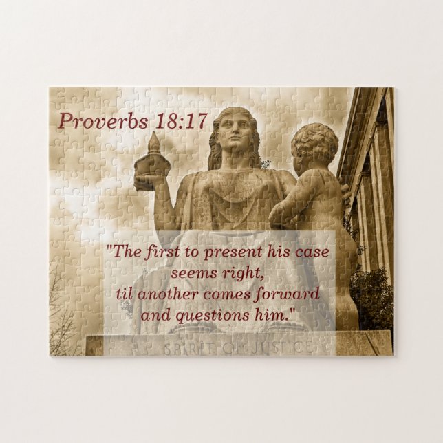 Puzzle Proverbes 18 17 Esprit de justice (Horizontal)