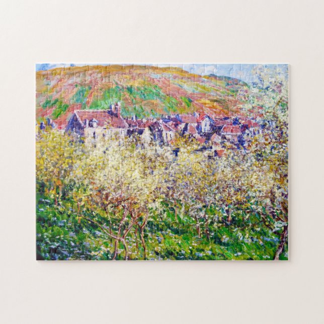 Puzzle Pruniers dans la fleur chez Vetheuil Claude Monet (Horizontal)