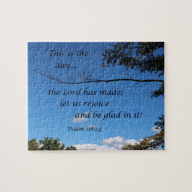 Puzzle Psaume 118:24 C'est le jour que le Seigneur a fait (Horizontal)