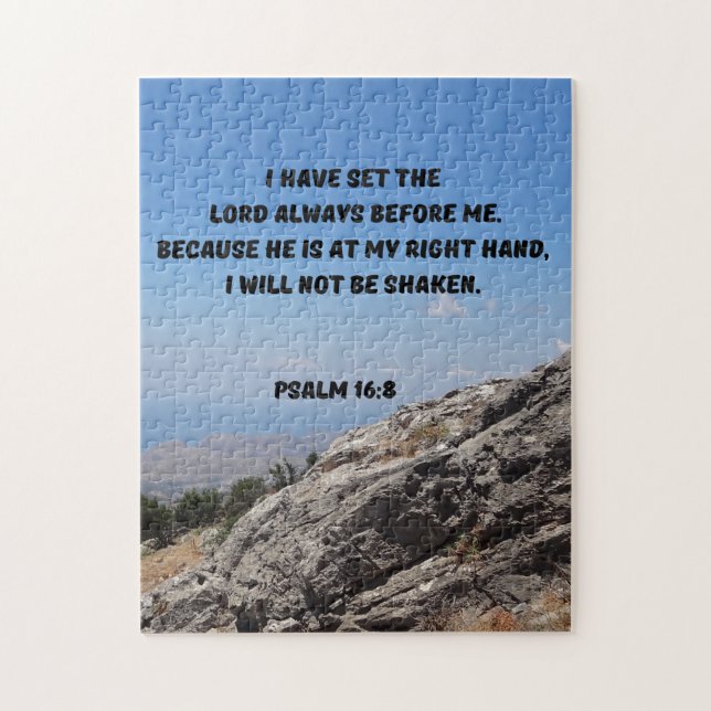Puzzle Psaume 16 Verse Bible Je Ne Serai Pas Réveillé (Vertical)