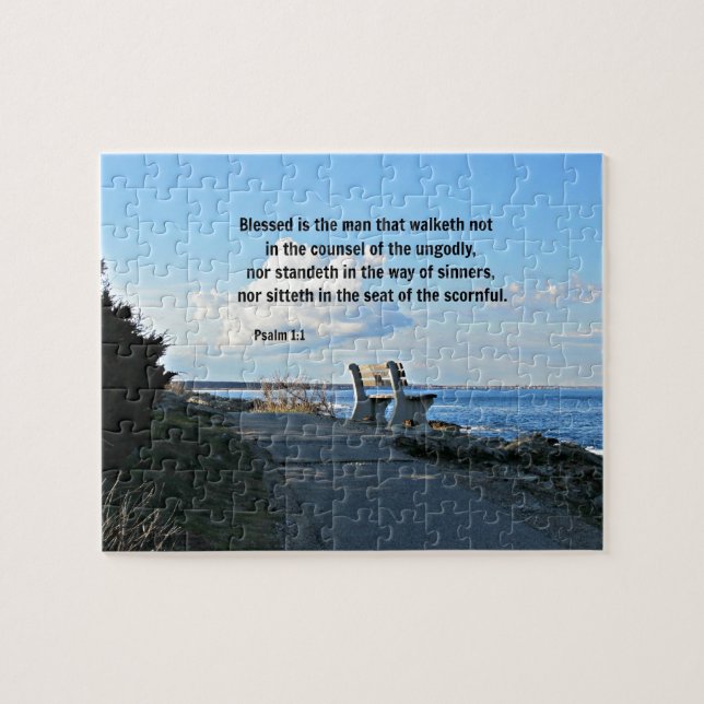 Puzzle Psaume 1:1 Béni est l'homme qui ne marche pas... (Horizontal)