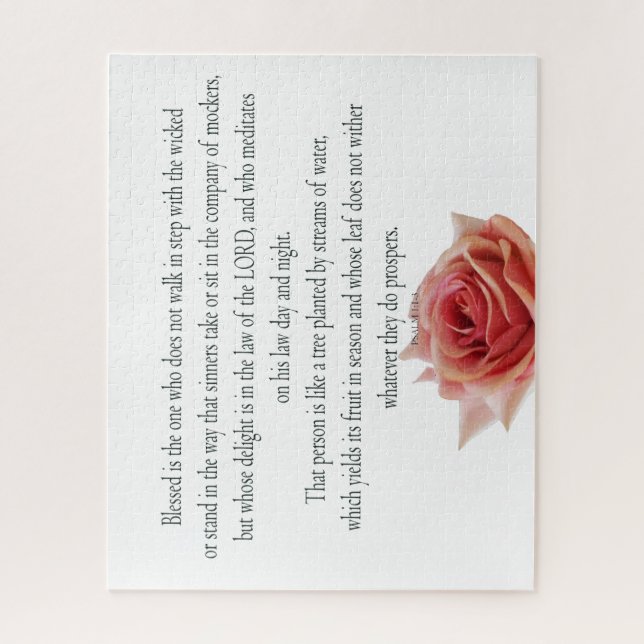 Puzzle Psaume 1 Ecriture Art - Bienheureux et Juste (Vertical)