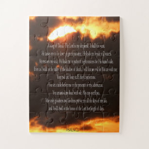 Puzzle Psaume 23, Ciel de feu, Pièces surdimensionnées, P