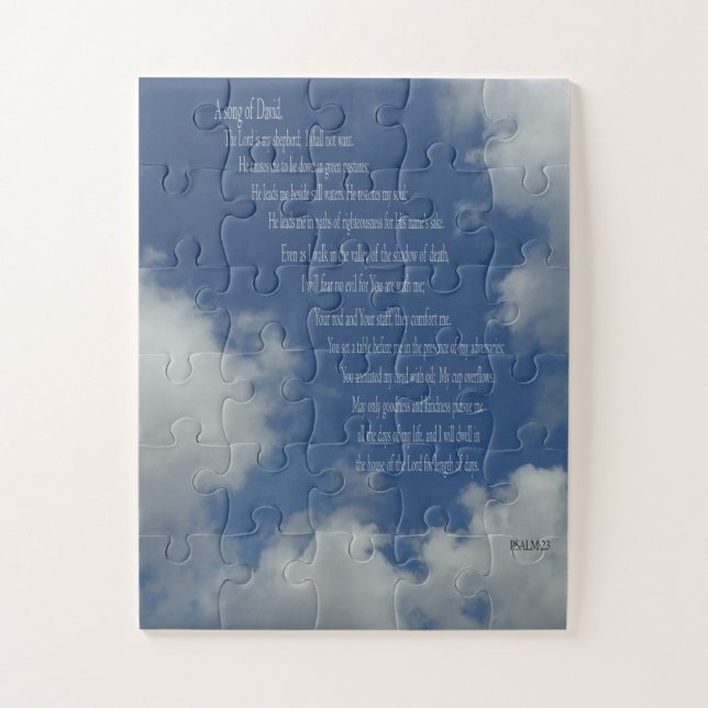 Puzzle Psaume 23, Ciel rouge, Bouts surdimensionnés - Fac (Vertical)