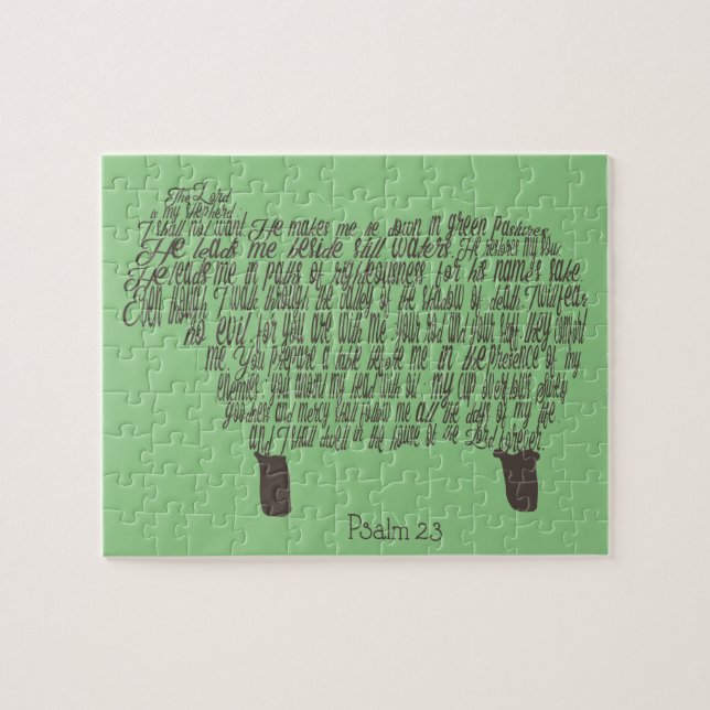 Puzzle Psaume 23 Verse de la Bible (Horizontal)