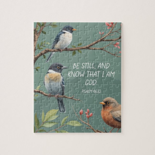 Puzzle Psaume 46:10 Bible chrétienne Verse Image (Vertical)