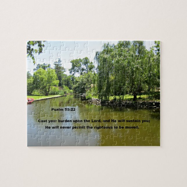 Puzzle Psaume 55:22 Posez votre fardeau sur le Seigneur.. (Horizontal)