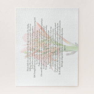 Puzzle Psaume 91 Lily Flower Mon Dieu est celui en qui je