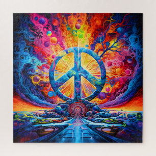 Puzzle Psychédélic peace sign