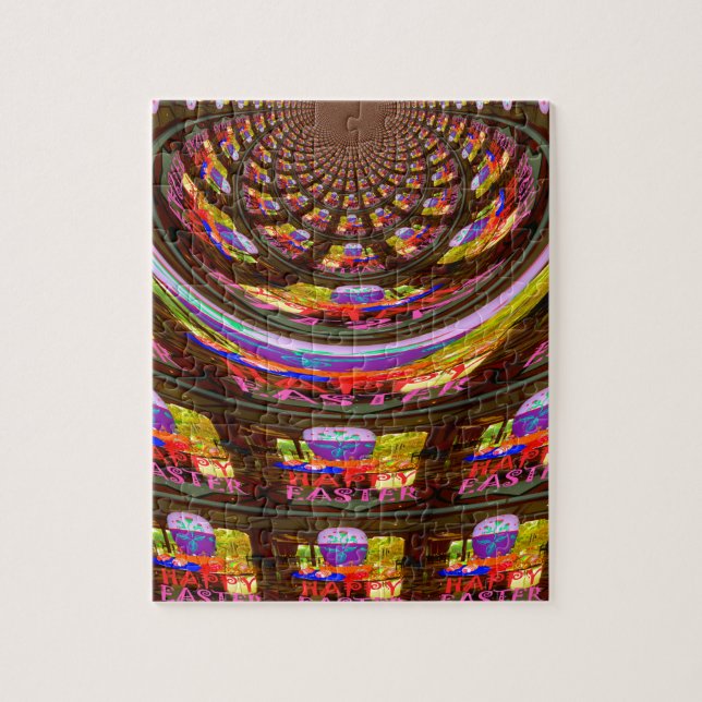 Puzzle Psychédélique Pâques Kaleidoscope Art (Vertical)