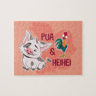 Puzzle Pua & Heihei Nom floral Graphique
